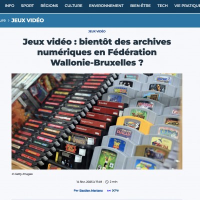 Jeux vidéo : bientôt des archives numériques en Fédération Wallonie-Bruxelles ?