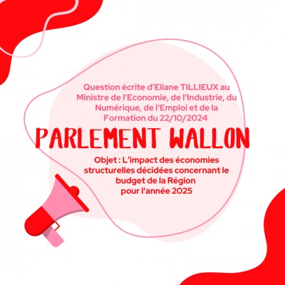 Question écrite sur l’impact des économies structurelles décidées concernant le budget de la Région pour l'année 2025